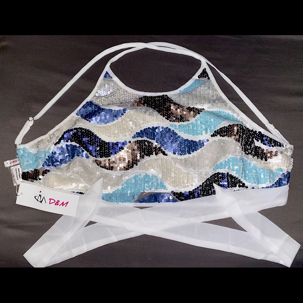 Ocean Wave D&M Sequin Top